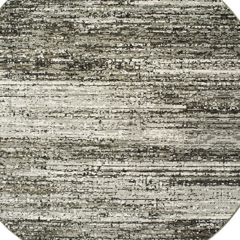 2' X 8' Gold And Slate Abstract Runner Rug